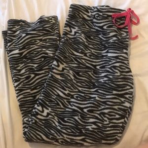 Fuzzy zebra pants